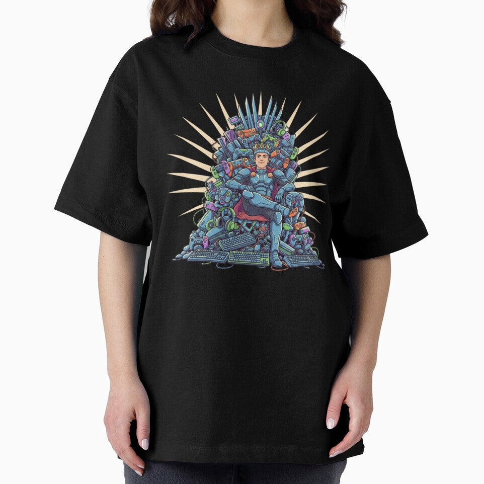Gamer King Sitting on Throne by VireonTees T-Shirts, Hoodie, Sweatshirt | BlankRebels.com (Image 2)