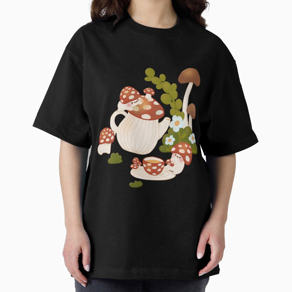 Cute Kawaii Mushroom Tea Party #3 by Annisa Yuwanda T-Shirts, Hoodie, Sweatshirt | BlankRebels.com (Image 2)