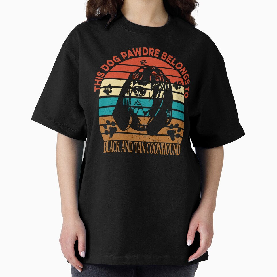 Dog Pawdre Dad Black and Tan Coonhound Owner Vintage by Cuddlythopia T-Shirts, Hoodie, Sweatshirt | BlankRebels.com (Image 2)
