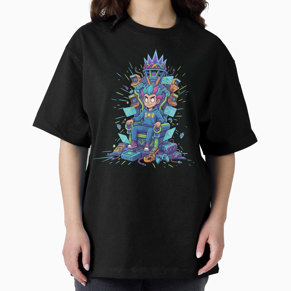 Gamer King Tech Throne – Gaming Power Illustration T-Shirts, Hoodie, Sweatshirt