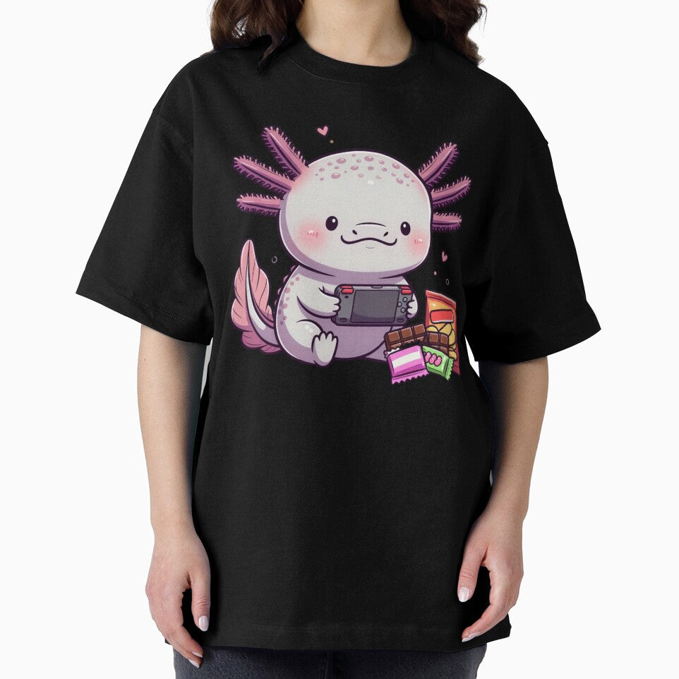 Cute Axolotl Gaming Lover – Funny Gamer Design by GrumpySableye T-Shirts, Hoodie, Sweatshirt | BlankRebels.com (Image 2)