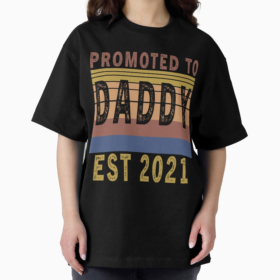 Promoted to Daddy 2021 Vintage Dad Gift Fathers Day Quote by Sarah38 T-Shirts, Hoodie, Sweatshirt | BlankRebels.com (Image 2)