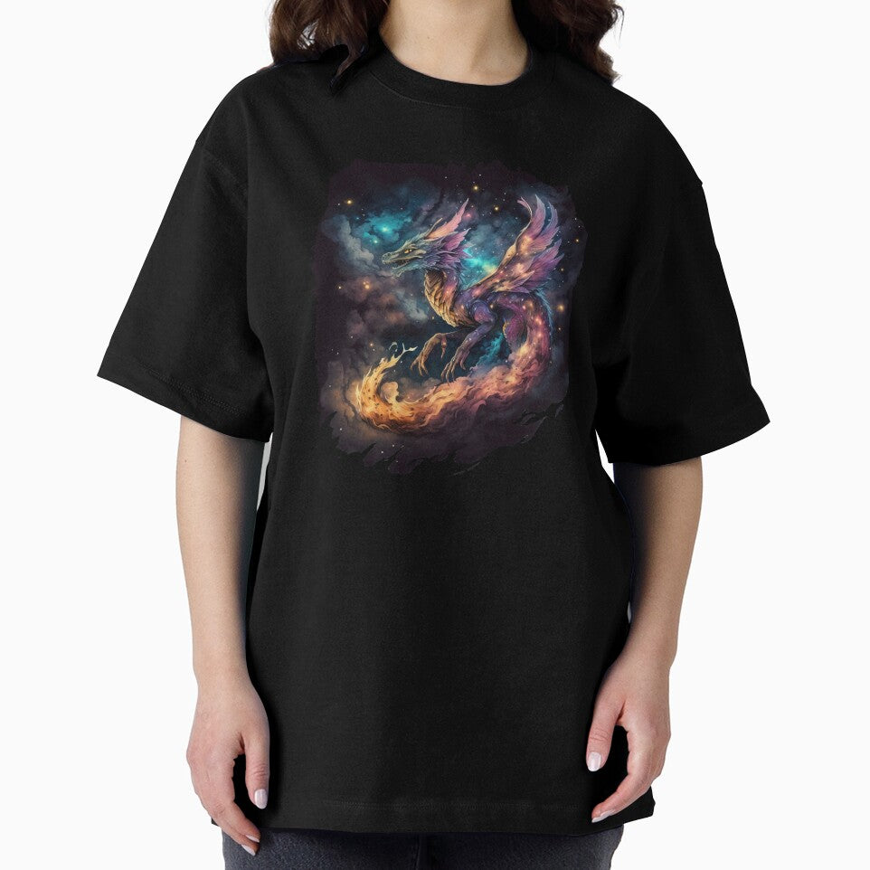 Starry Dragon in the Deep Space, Nebula Background by MoonFoxDesign T-Shirts, Hoodie, Sweatshirt | BlankRebels.com (Image 2)
