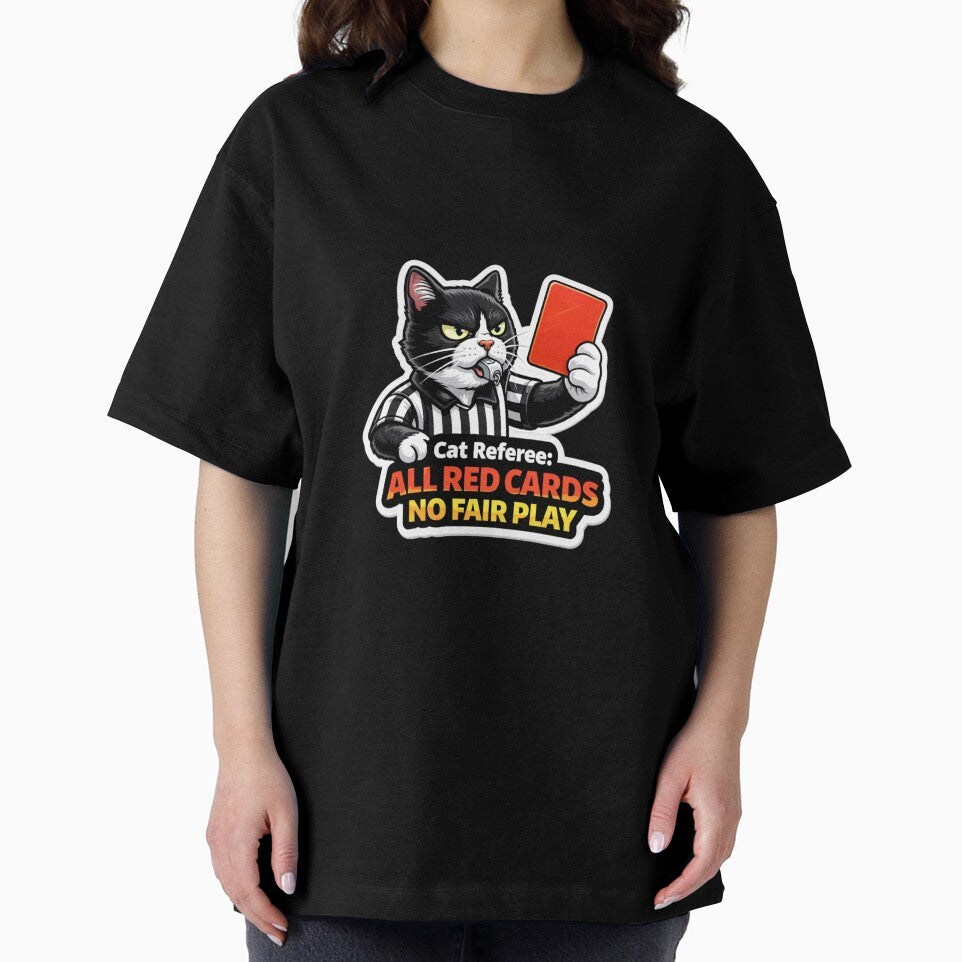 Funny Cat Referee Red Card Sticker — Soccer Humor Gift by Gentlestate