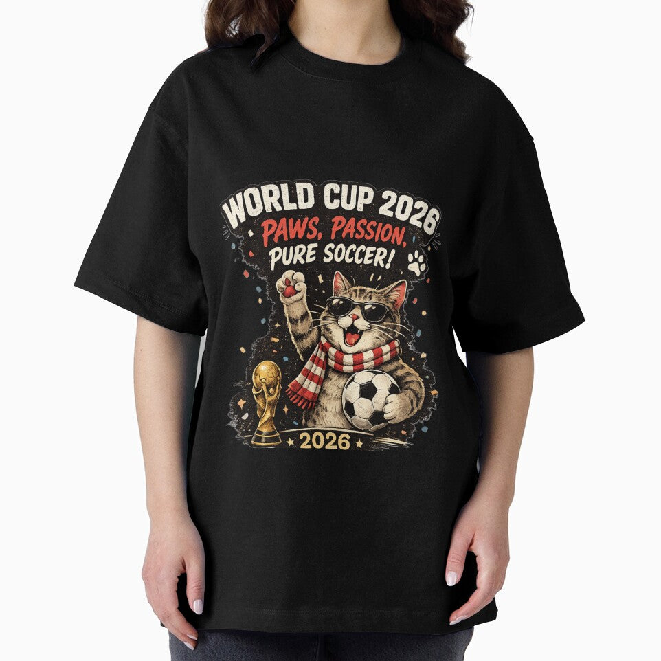 World Cup 2026 Funny Cat Soccer Retro Shirt by Pawvetica