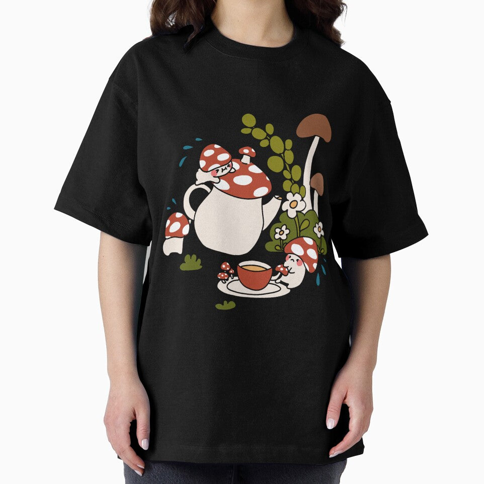 Cute Kawaii Mushroom Tea Party #2 by Annisa Yuwanda T-Shirts, Hoodie, Sweatshirt | BlankRebels.com (Image 2)