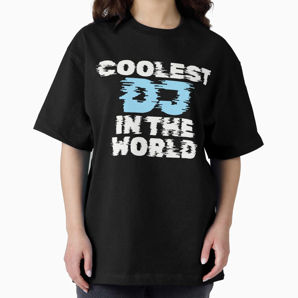 Coolest DJ ever, glitchy text design, cool funny gift for dj, deejay, disc jockey by wondertree T-Shirts,... (Image 2)