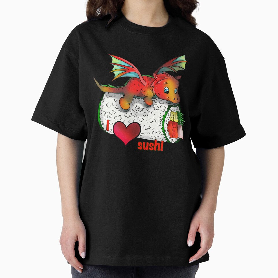 sushi roll with a cute dragon by CuisineCat T-Shirts, Hoodie, Sweatshirt | BlankRebels.com (Image 2)