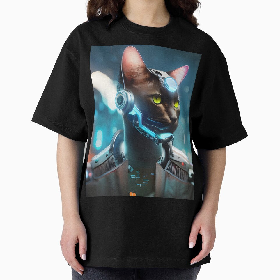Cyberpunk Kitty (5) - Anthropomorphic Sci fi Cats by TheThirdEye T-Shirts, Hoodie, Sweatshirt | BlankRebels.com (Image 2)