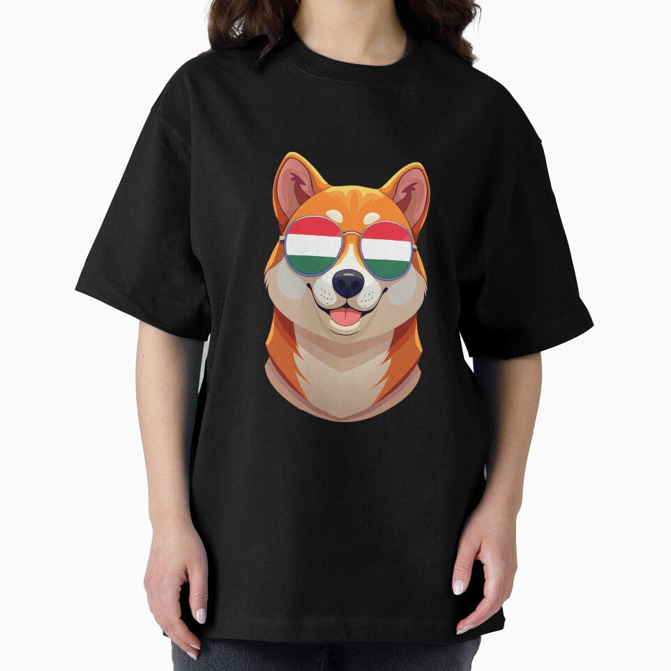 Vintage Patriotic Shiba Inu Hungarian Flag by DreamBrushy