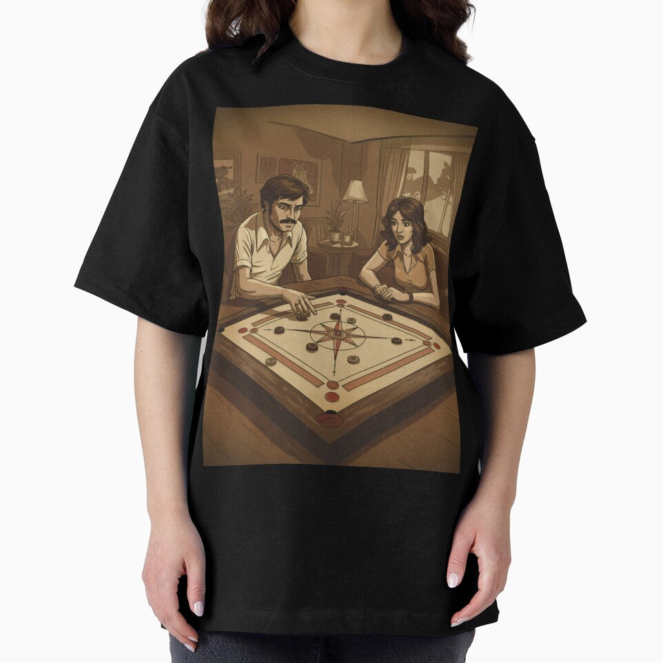 Retro Carrom Night – Vintage Board Game Art by InkoraLab T-Shirts, Hoodie, Sweatshirt | BlankRebels.com (Image 2)