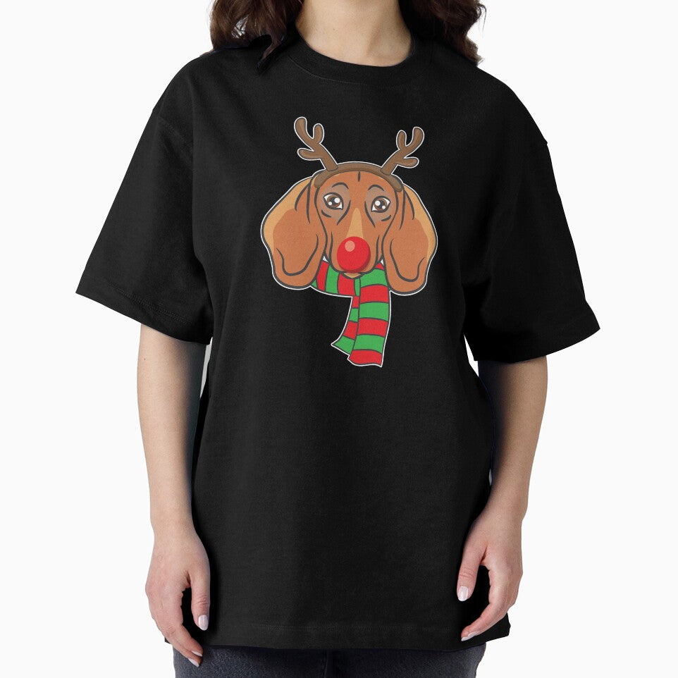 Funny Christmas Dog Xmas Reindeer Dachshund Holiday Gift by haselshirt