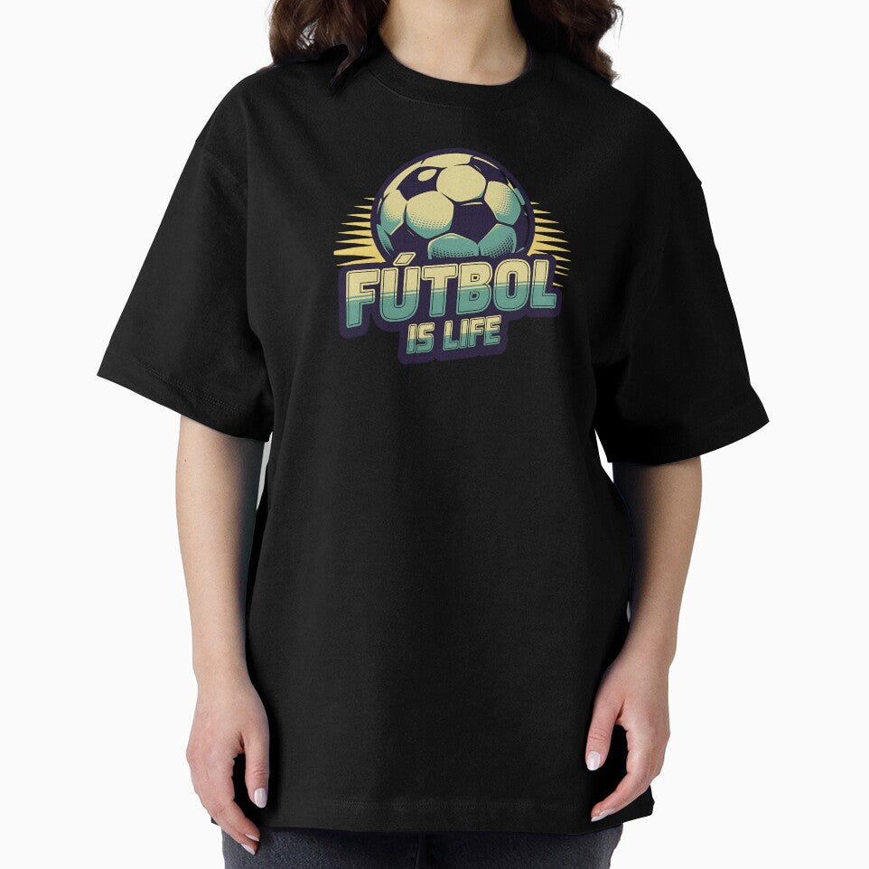 Fútbol is Life Soccer Ball Retro Style Sports Design by Very Good Tees