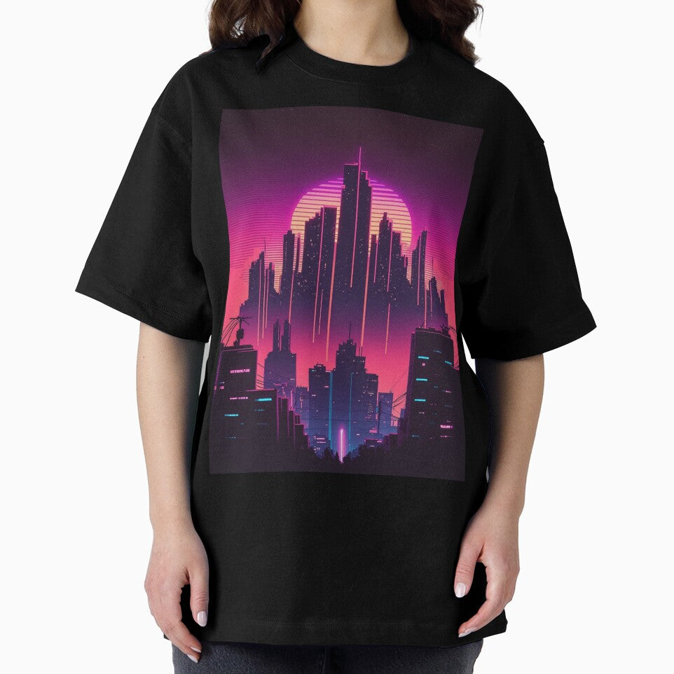 80s Vaporwave Neon skyline by RESToRAPTOR T-Shirts, Hoodie, Sweatshirt | BlankRebels.com (Image 2)