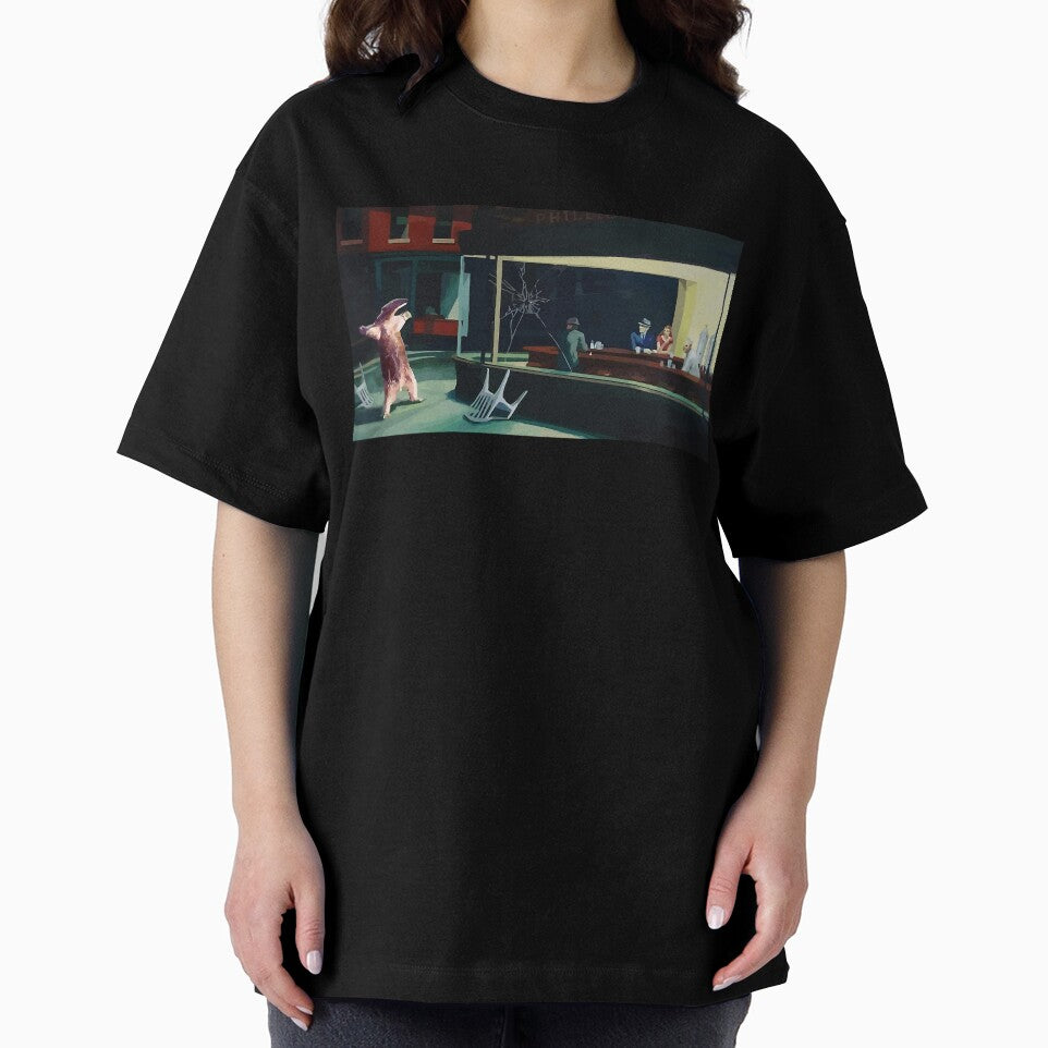 Banksy Nighthawks Anteater Edward Hopper by Theresa Coulter T-Shirts, Hoodie, Sweatshirt | BlankRebels.com (Image 2)