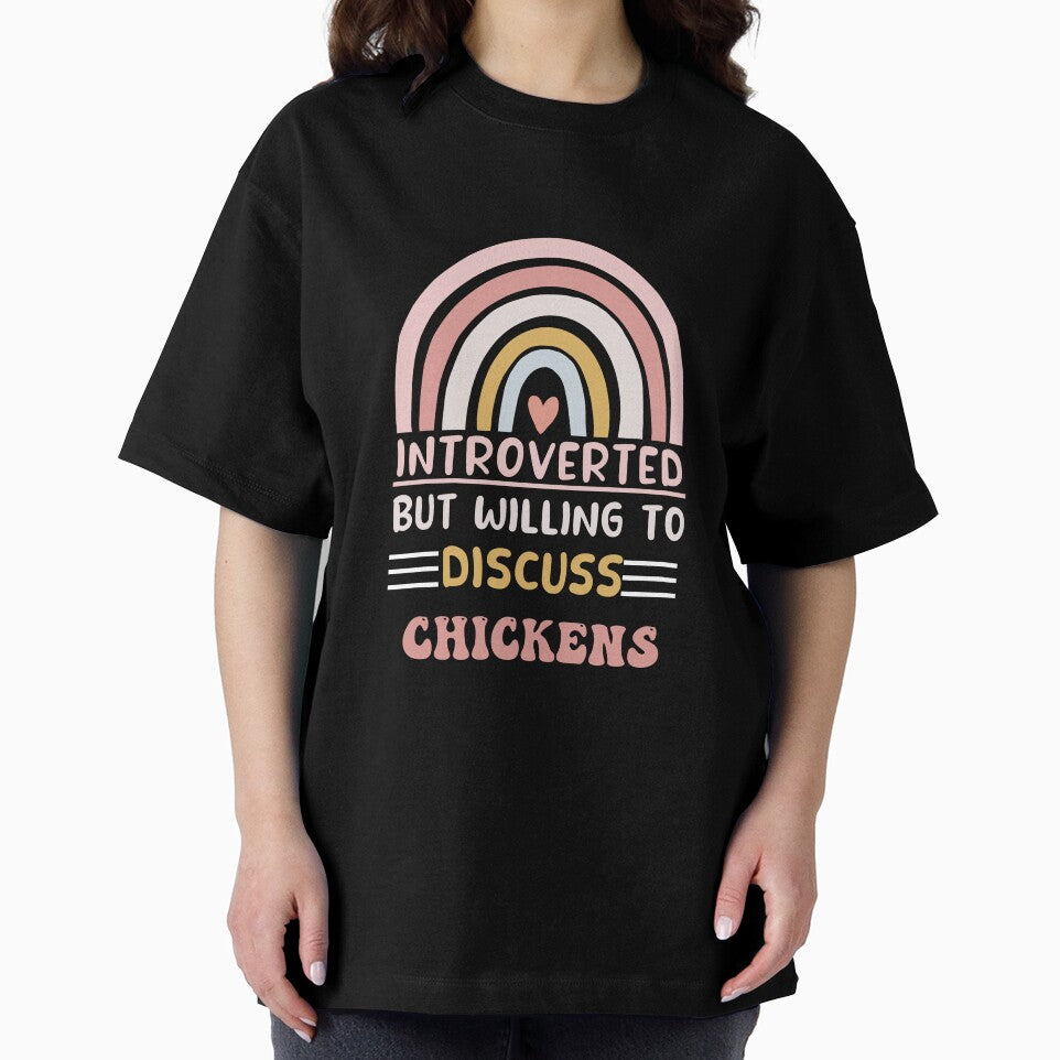 introverted but willing to discuss chickens by POPLIN ⭐ ⭐ ⭐ ⭐ ⭐ T-Shirts, Hoodie, Sweatshirt | BlankRebels.com (Image 2)