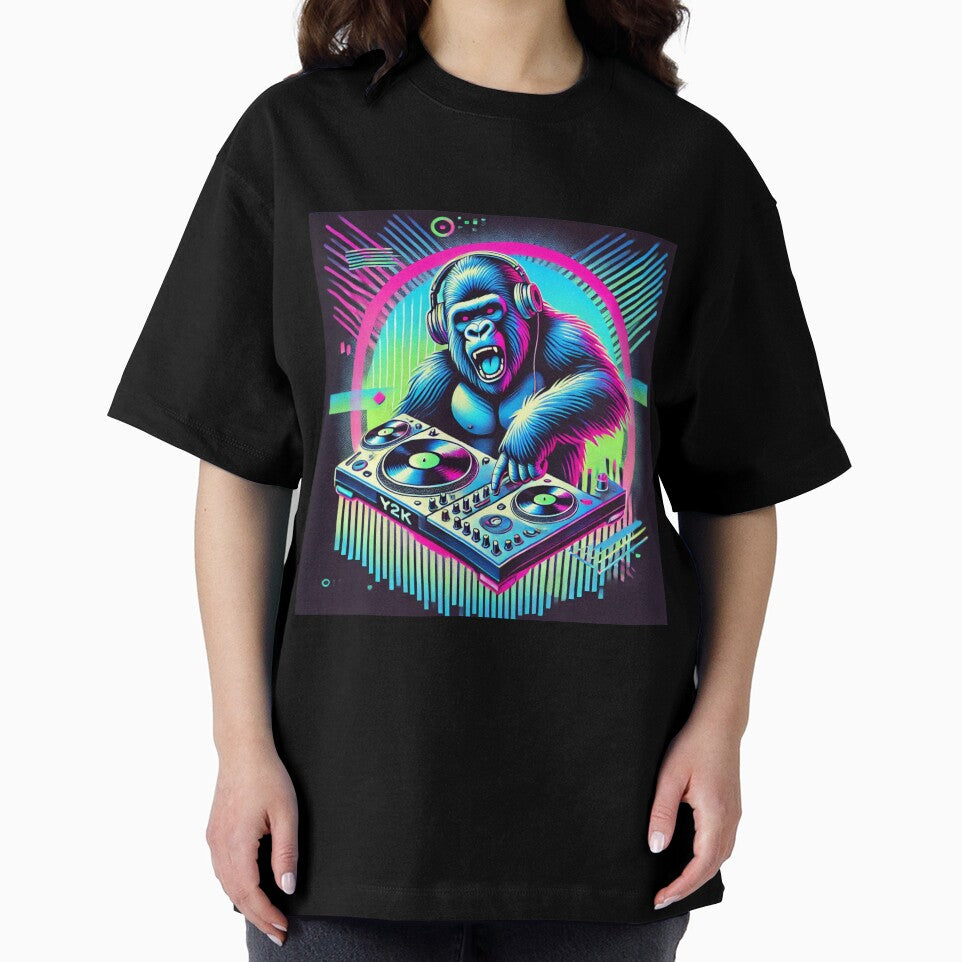 Neon Groove King Gorilla DJ by LizzyLooDoo Designs T-Shirts, Hoodie, Sweatshirt | BlankRebels.com (Image 2)