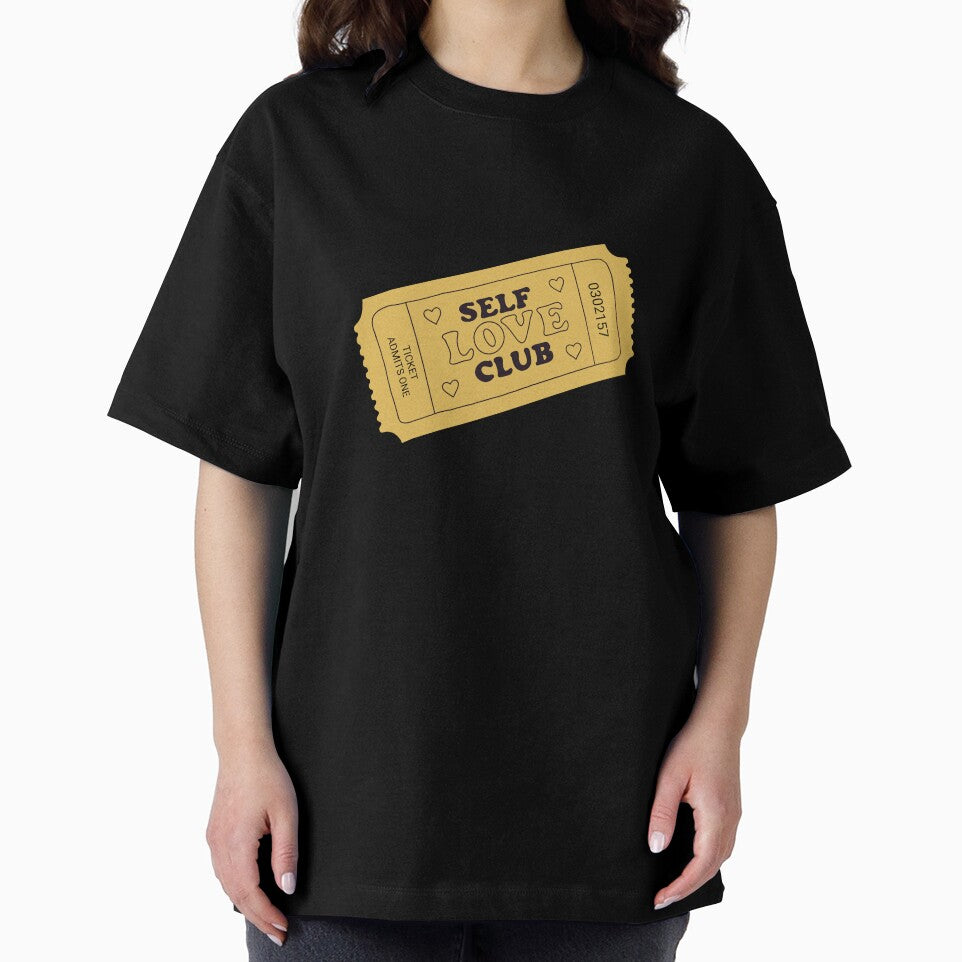 Yellow Self Love Club Ticket  | Minimalistic Tattoo Design Style, Line Art Illustration by MarinasDesign... (Image 2)