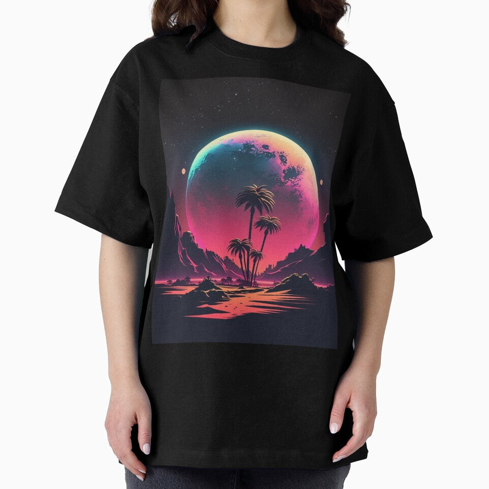 80s Vaporwave Moon by RESToRAPTOR T-Shirts, Hoodie, Sweatshirt | BlankRebels.com (Image 2)