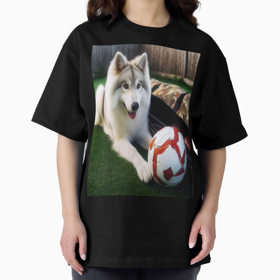 dog playing ball by E.D.CH designs.