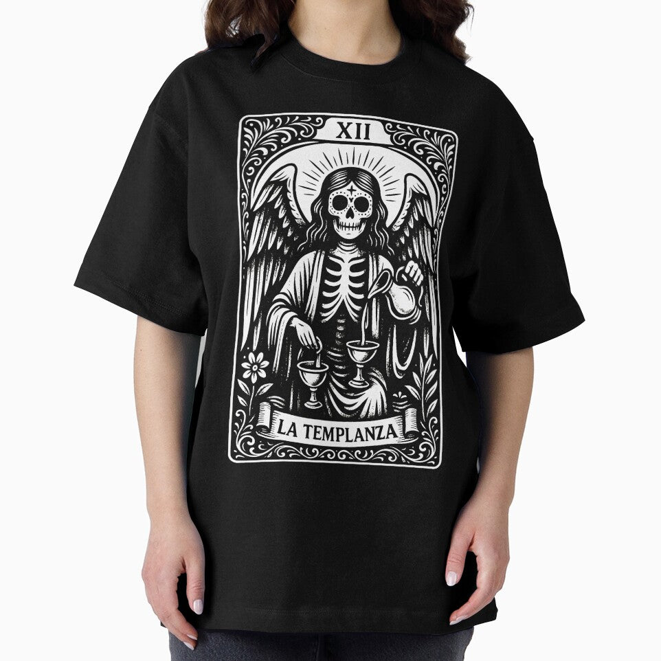 Temperance Tarot Card Print – Ornamental Black and White Art by  Ojo de Lilith T-Shirts, Hoodie, Sweatshirt (Image 2)