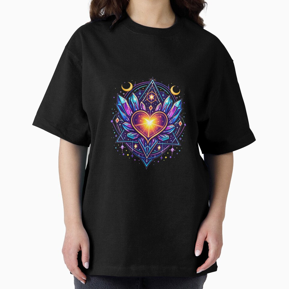 Radiant Cosmic Heart with Sacred Geometry Crystals by CrystalVanta T-Shirts, Hoodie, Sweatshirt | BlankRebels.com (Image 2)