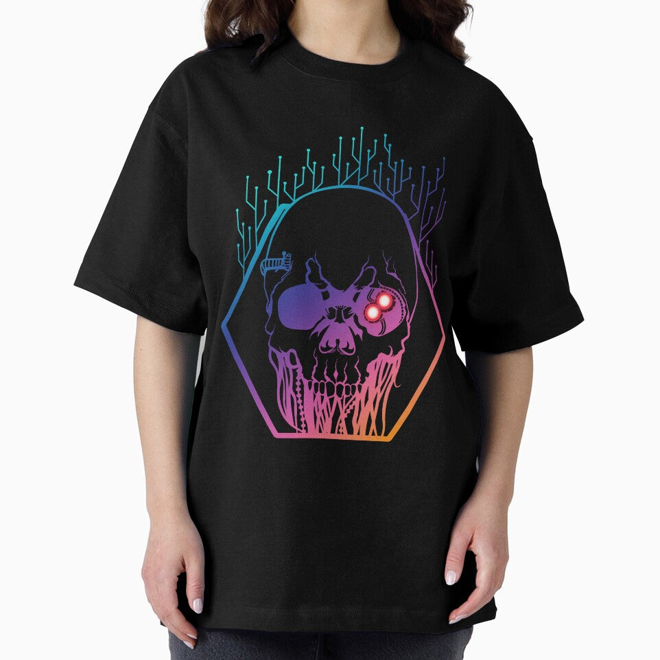 Cyberpunk Tech Eye Skull by typomachina T-Shirts, Hoodie, Sweatshirt | BlankRebels.com (Image 2)
