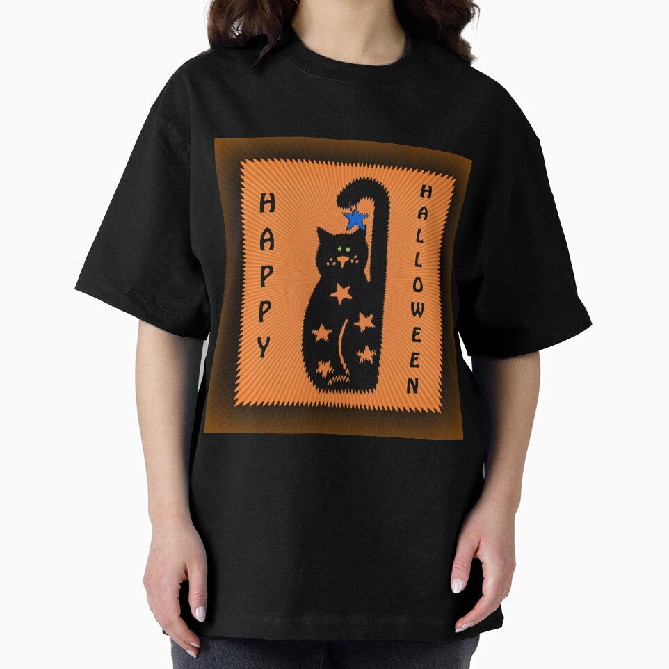 Black Cat Halloween by WhiteOak Art Designs T-Shirts, Hoodie, Sweatshirt | BlankRebels.com (Image 2)