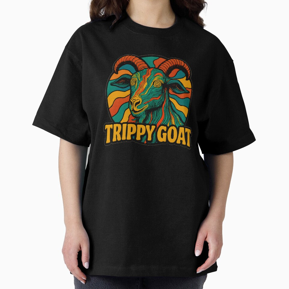 Trippy GOAT - Greatest Of All Time Psychedelic Retro Art by TSE DESIGN T-Shirts, Hoodie, Sweatshirt (Image 2)