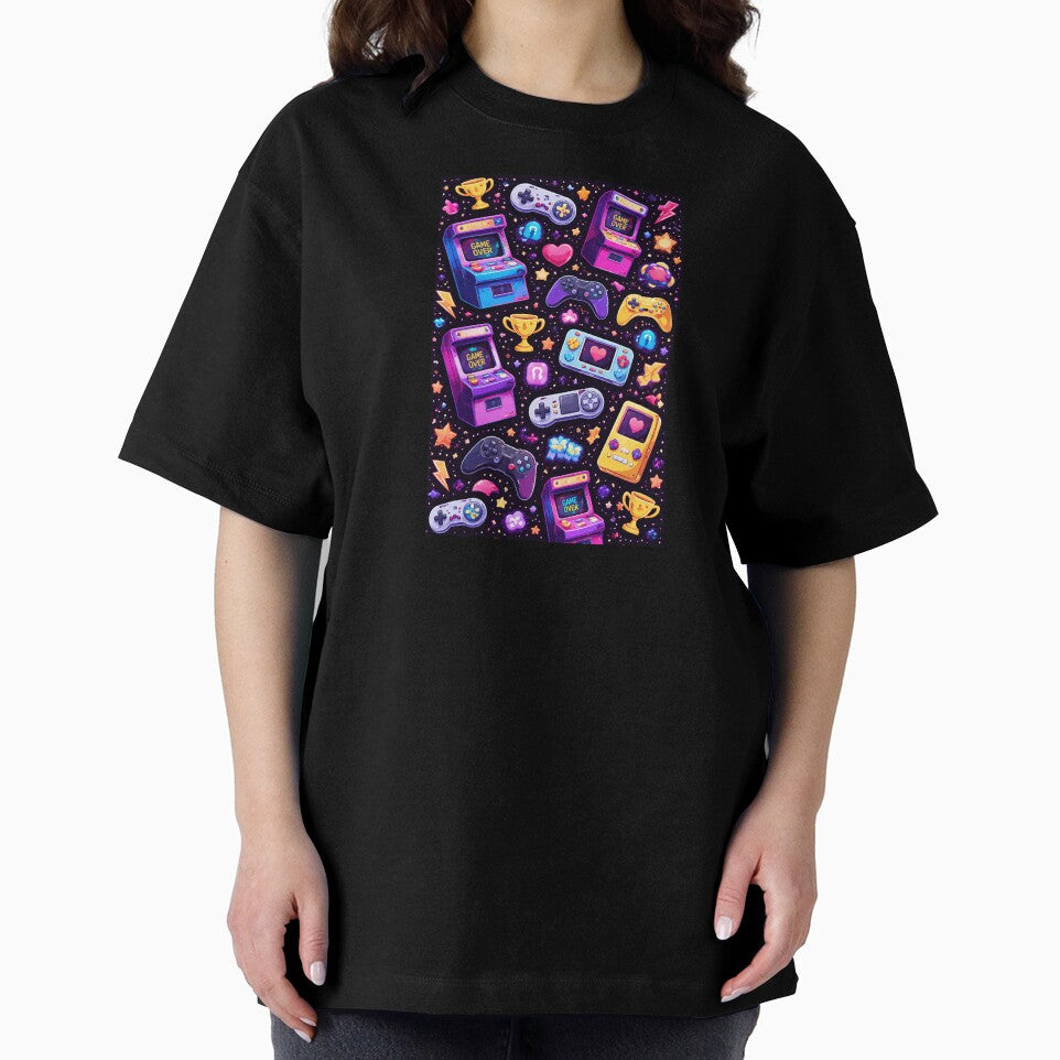Neon Retro Gamer Icons T-Shirts, Hoodie, Sweatshirt