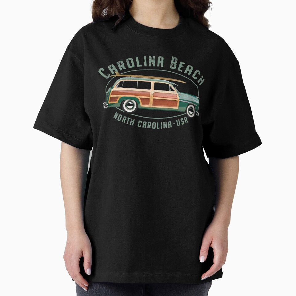 Carolina Beach North Carolina Vintage Surfing Design by Futurebeachbum T-Shirts, Hoodie, Sweatshirt (Image 2)