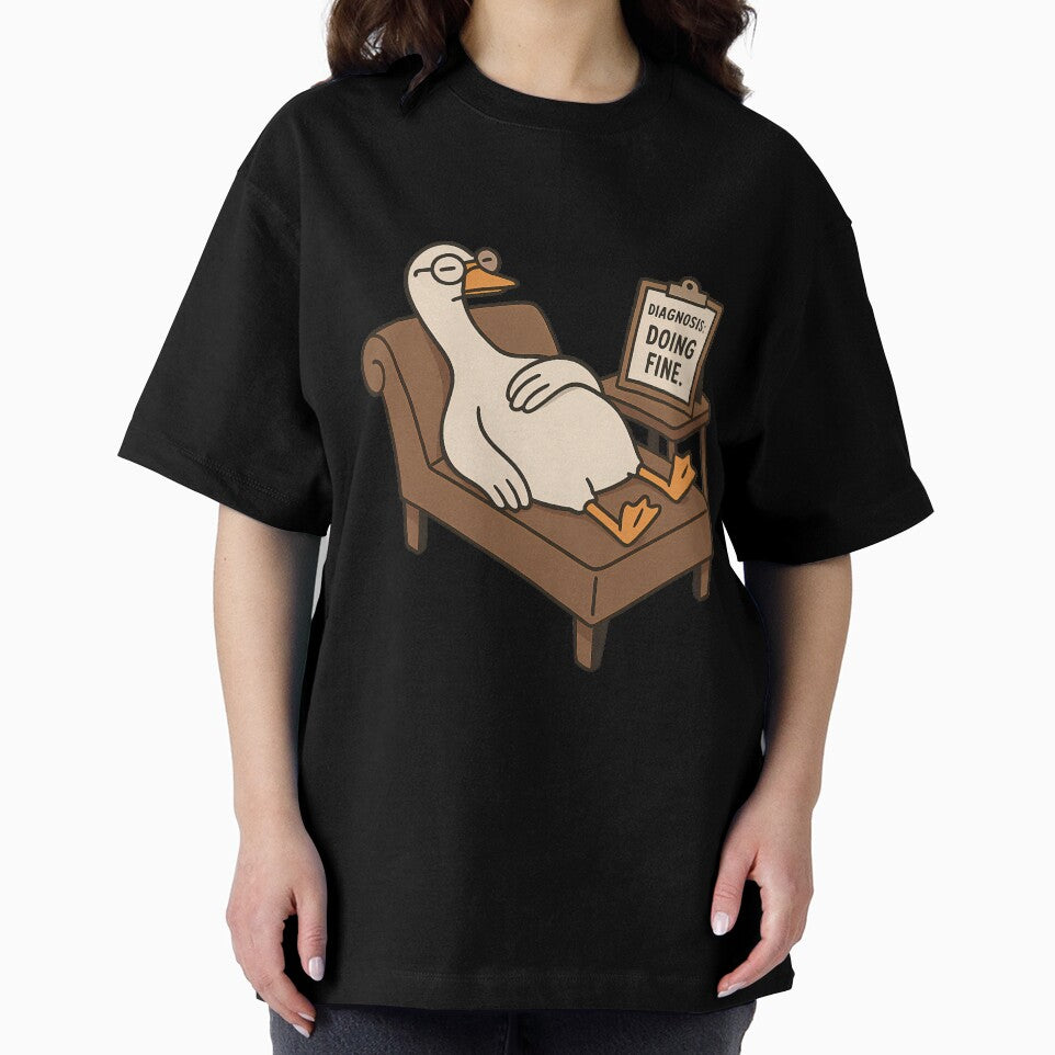Fraudulent Therapy Goose – Diagnosis: Doing Fine by Soft Spiral Society T-Shirts, Hoodie, Sweatshirt (Image 2)