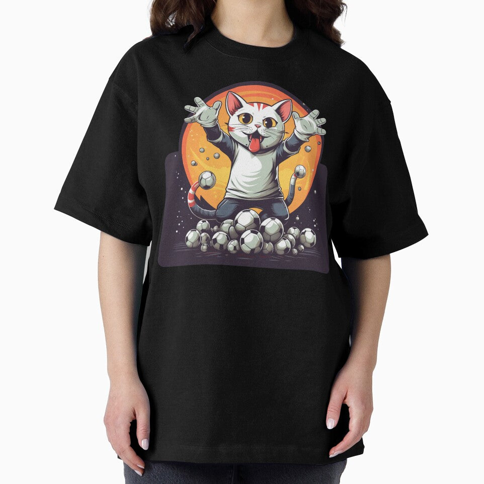 Cat Goalkeeper Funny Gift For Kids by Chmielayka