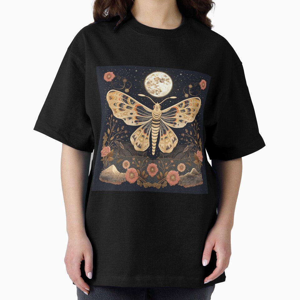 Vintage illustration of celestial moon moth by Happy Mood Design T-Shirts, Hoodie, Sweatshirt | BlankRebels.com (Image 2)