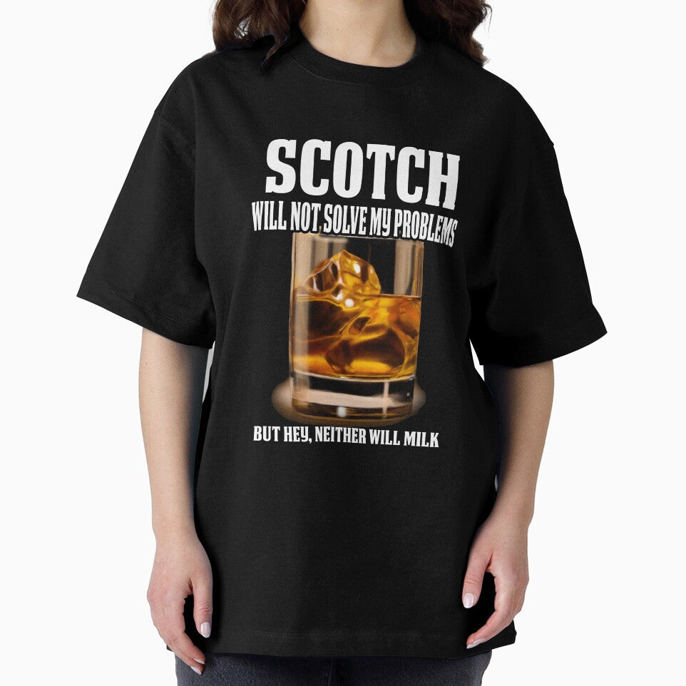 Funny Scotch Lover Gift Scotch Won't Solve My Problems by drwigglebutts T-Shirts, Hoodie, Sweatshirt (Image 2)