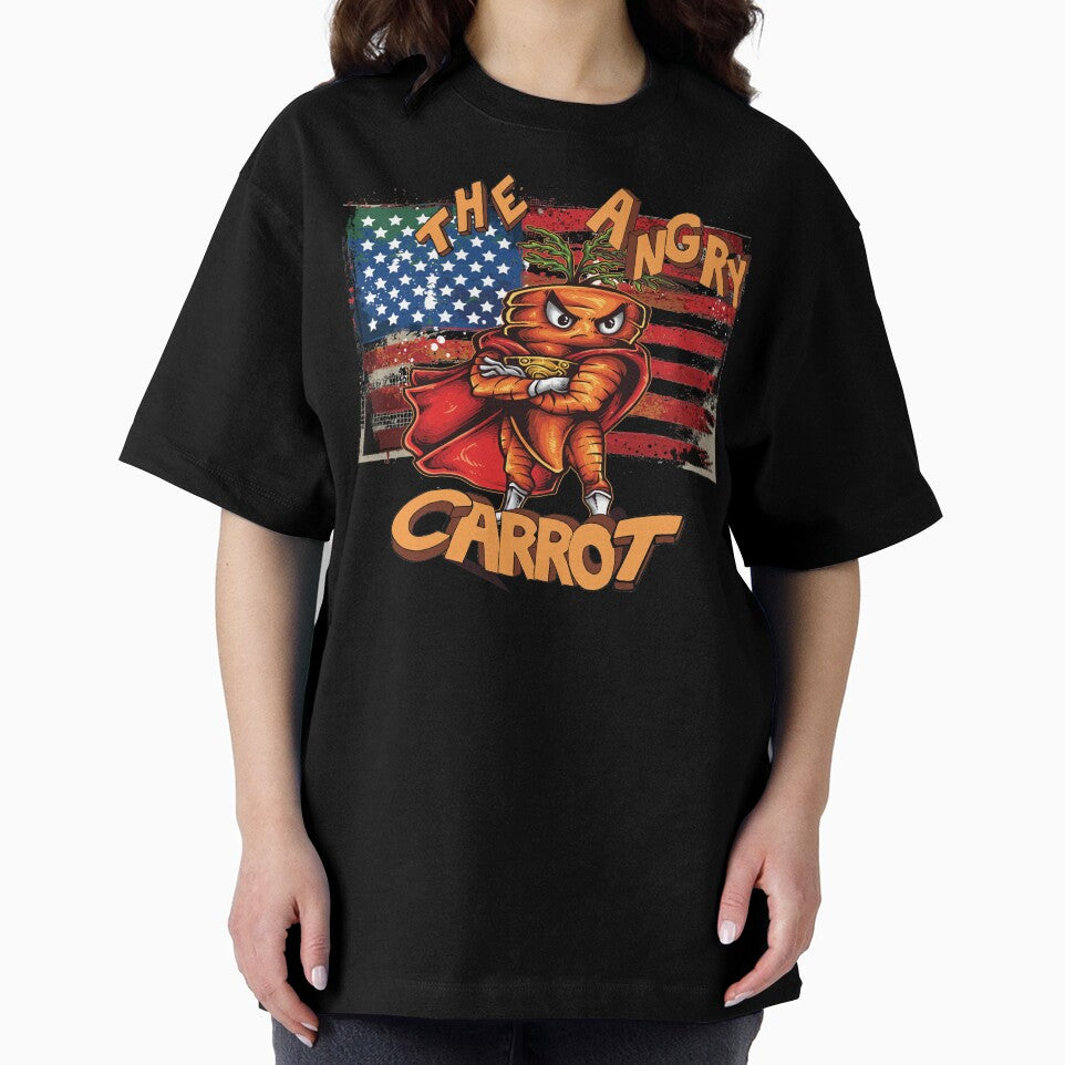 USA Flag Angry Carrot Foodietoon Superhero by ProjectX23 T-Shirts, Hoodie, Sweatshirt | BlankRebels.com (Image 2)