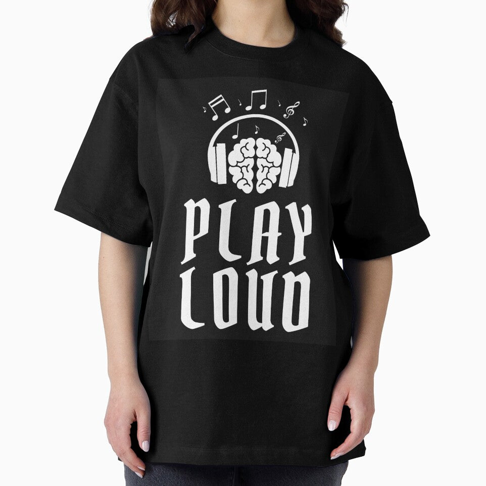 Play Loud Quote White Graphic by MotionWaves T-Shirts, Hoodie, Sweatshirt | BlankRebels.com (Image 2)