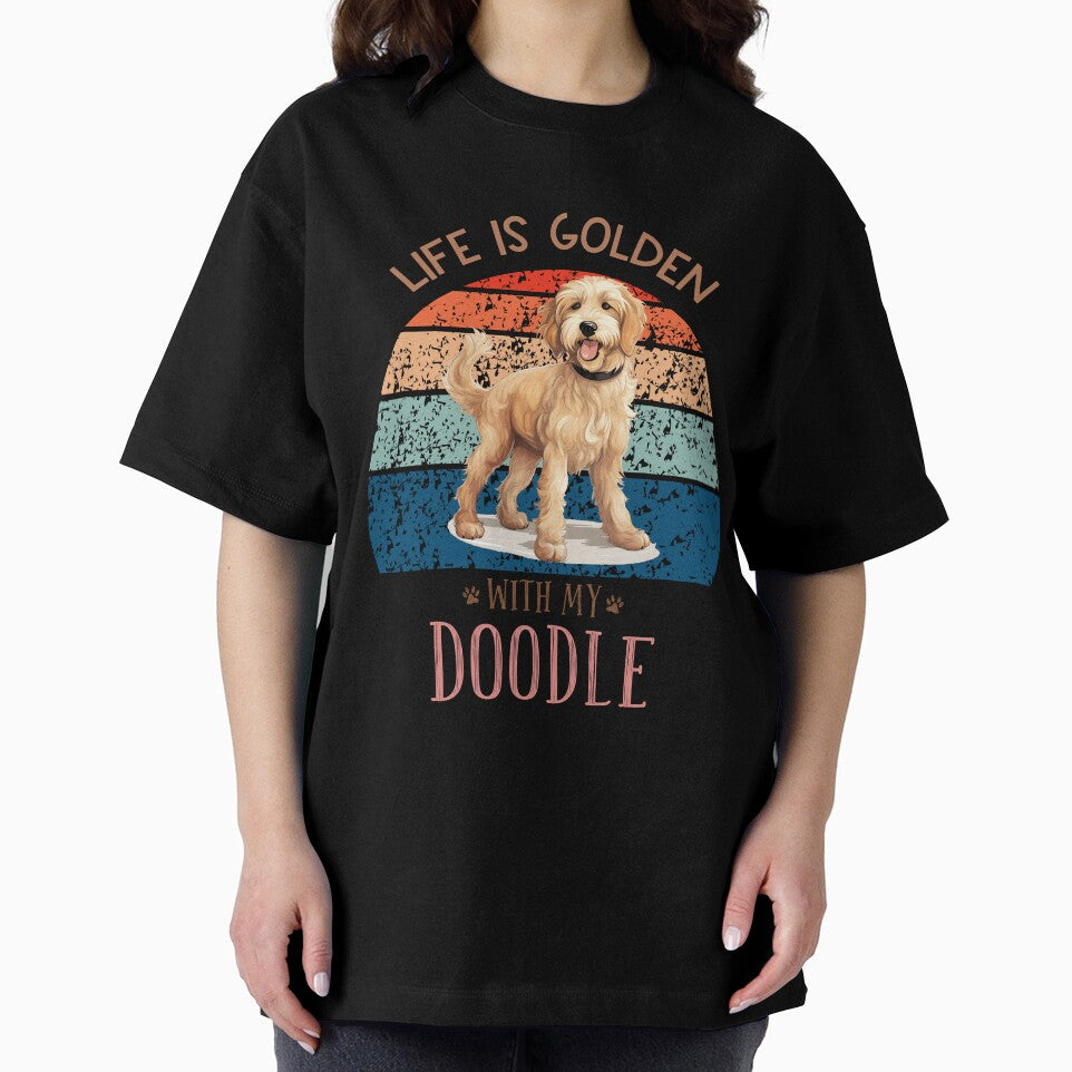Golden Retriever Retro Sunset Vintage Dog Lover Cute Pet Gift by darunwan T-Shirts, Hoodie, Sweatshirt (Image 2)