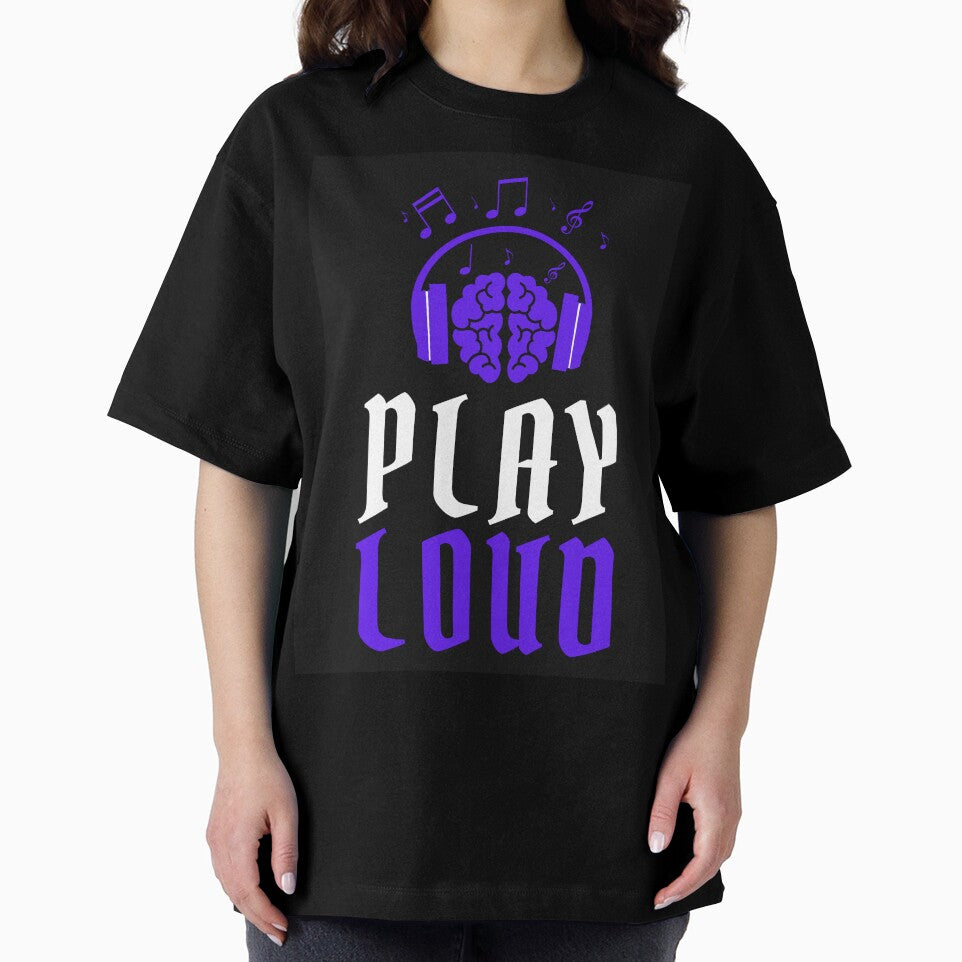 Play Loud Quote Blue Graphic by MotionWaves T-Shirts, Hoodie, Sweatshirt | BlankRebels.com (Image 2)