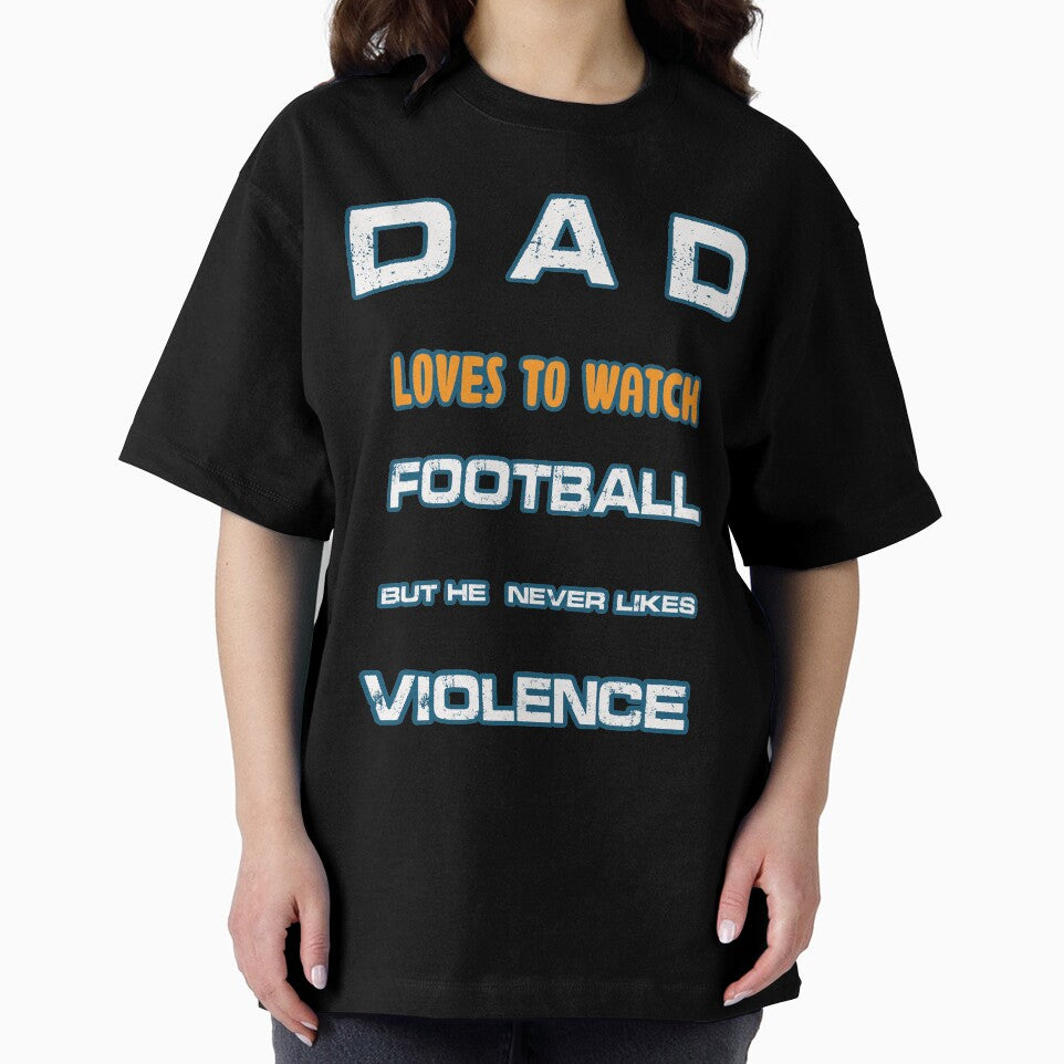 Dad likes to watch football T Shirt - Funny Father's Day Sport Gift by DesignMod