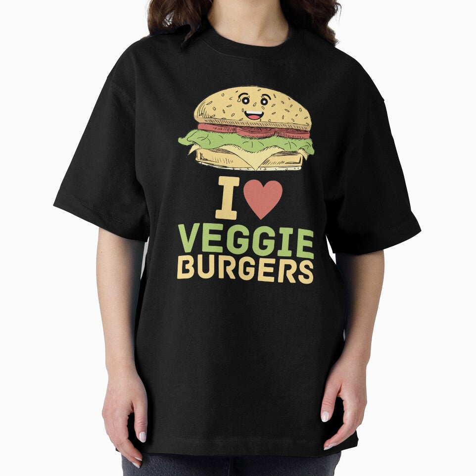 I Love Veggie Burgers Vegetarian Vegan Plant Gift by Merchking1 T-Shirts, Hoodie, Sweatshirt | BlankRebels.com (Image 2)
