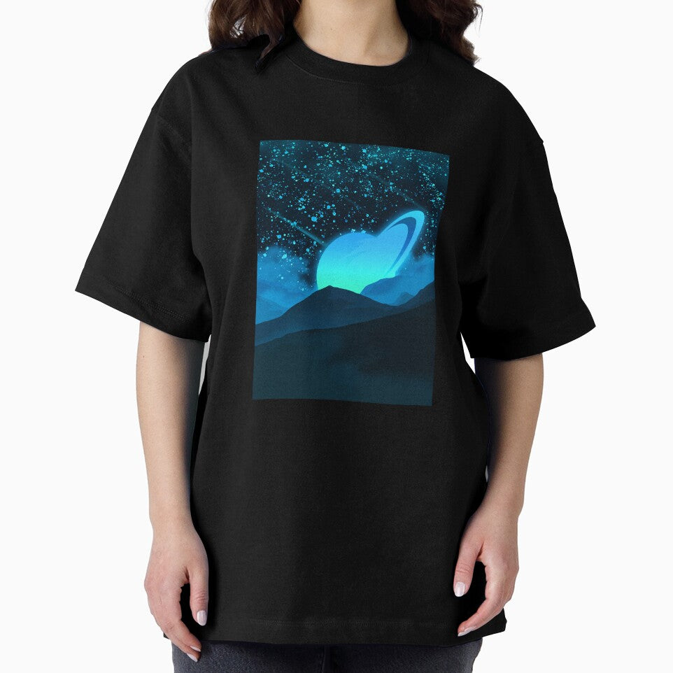 Cosmic Blue Sunset by dorkify T-Shirts, Hoodie, Sweatshirt | BlankRebels.com (Image 2)