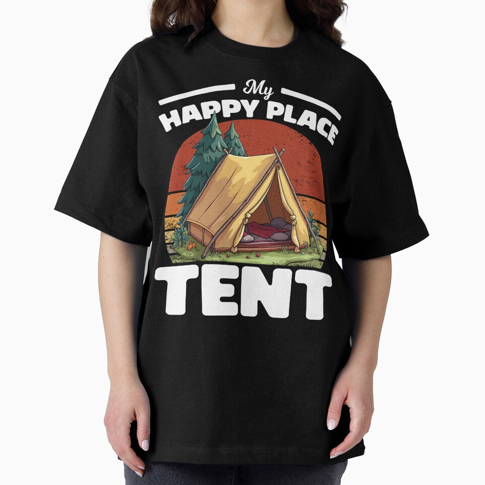 MY HAPPY PLACE IS TENT - CAMPING GIFT by KEF Custom T-Shirts, Hoodie, Sweatshirt | BlankRebels.com (Image 2)