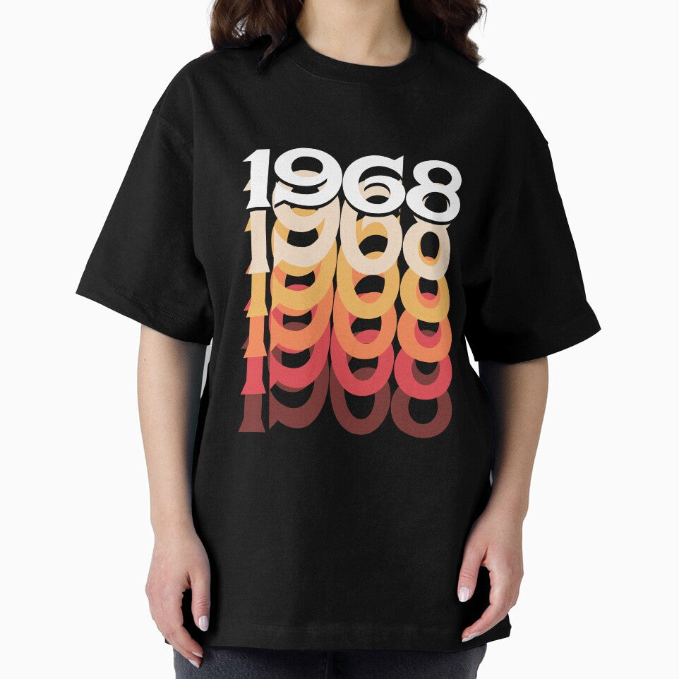 Vintage 60s 50th Birthday T Shirt Distressed 1968 Mom Gift by roarr Hoodie, Sweatshirt | BlankRebels.com (Image 2)