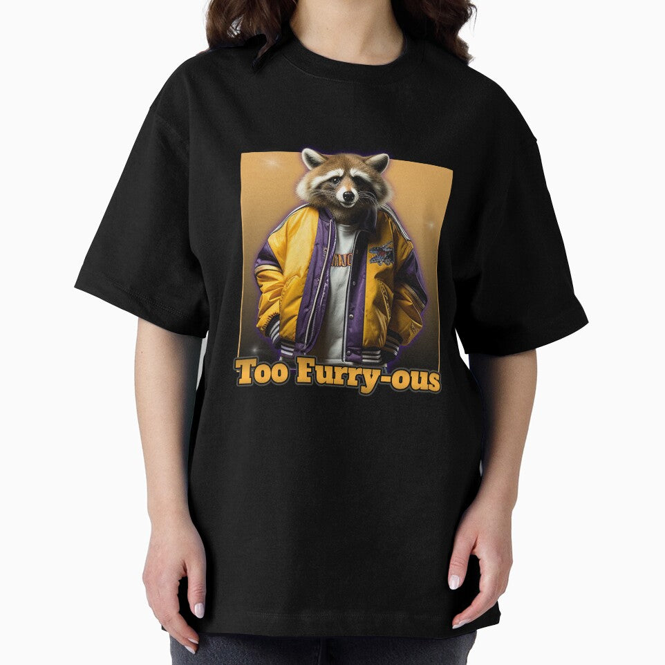 Too Furry-ous Funny Raccoon by VibeEra T-Shirts, Hoodie, Sweatshirt | BlankRebels.com (Image 2)