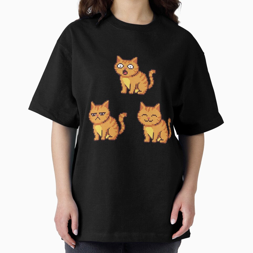 Pixel Cats Cute Retro Cat Expressions T-Shirts, Hoodie, Sweatshirt