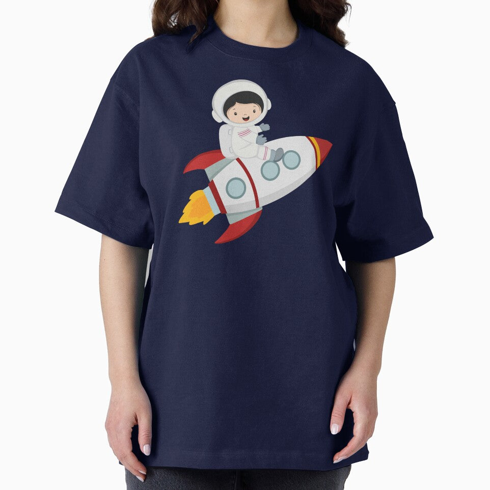 Cute Girl Astronaut on Space Rocket by NancyDzines T-Shirts, Hoodie, Sweatshirt | BlankRebels.com (Image 2)