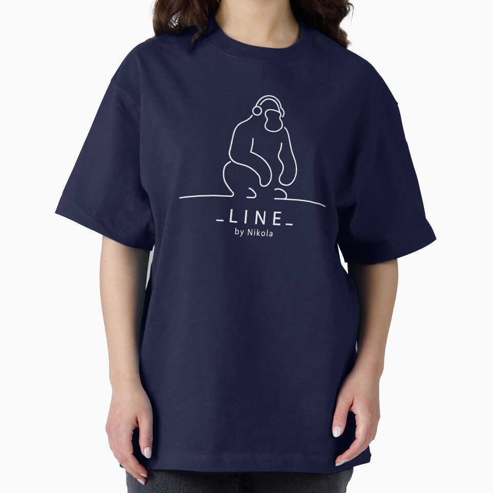 Minimalist Monkey Line Art – L I N E by Nikola by ___L__I__N__E___ T-Shirts, Hoodie, Sweatshirt | BlankRebels.com (Image 2)
