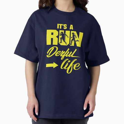 It's A Run Derful Life - Running Quotes - Yellow, Blue, Black, White - Marathoner Gift, Runner's Gift, Running... (Image 2)