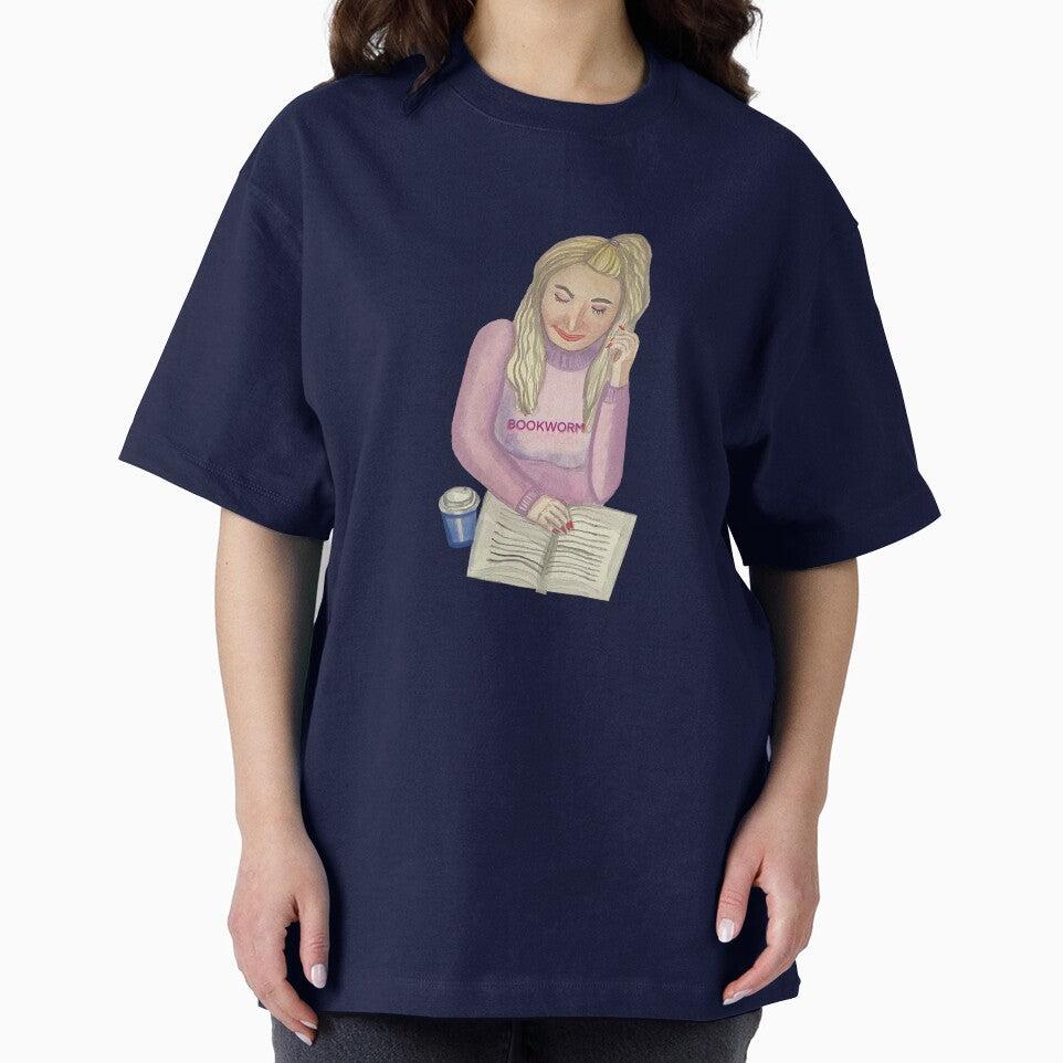 Bookworm girl reading and drinking coffee by altairaleon T-Shirts, Hoodie, Sweatshirt | BlankRebels.com (Image 2)
